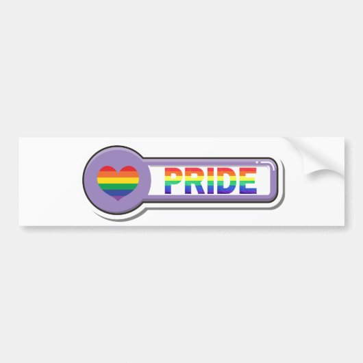 プライドLGBTQ+ バンパーステッカー (正面)