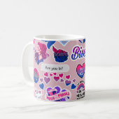 プライドLGBTQ+肯定マグカップでsip コーヒーマグカップ (正面左)