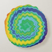 プライドlgbtq lgbtレインボーカラー旋回絞り染め ラウンドクッション (裏面)