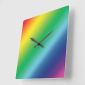プライドlgbtq rainbow colors pattern square clock スクエア壁時計 (傾斜)