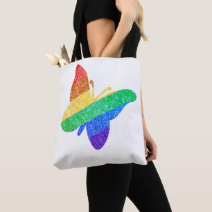 プライドLGBTQA+レインボーバタフライ トートバッグ
