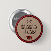 プライドLumberjackママ熊誕生日赤ちゃんシャワー 缶バッジ (正面&裏面)