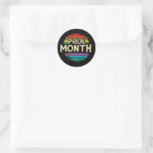 プライドMONTH 2024, lgbtq,ロゴ ラウンドシール (バッグ)