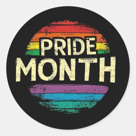 プライドMONTH 2024, lgbtq,ロゴ ラウンドシール (正面)