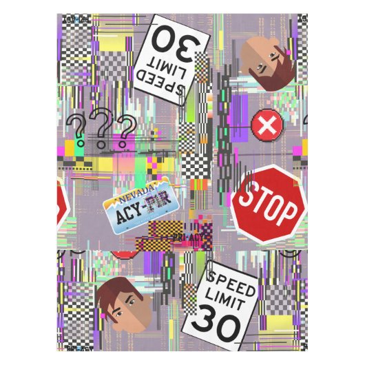 プライバシーアンチ-AIテーブルクロス テーブルクロス (正面)