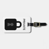 プライバシーキーホールロックセキュリティアイコンカスタムトラベル ラゲッジタグ (正面横)
