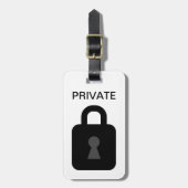 プライバシーキーホールロックセキュリティアイコンカスタムトラベル ラゲッジタグ (正面縦)