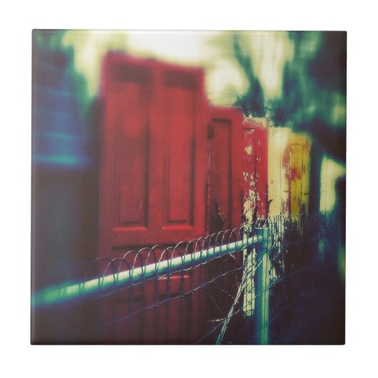 プライバシーフェンスドア タイル (正面)