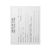 プライバシー患者サインイスリップまたは滑ることンメモ帳(白) ノートパッド (回転)