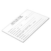 プライバシー患者サインイスリップまたは滑ることンメモ帳(白) ノートパッド (アングル)
