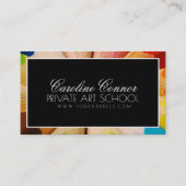 プライベートアートスクールブラック&ホワイトカーはっきりしたド 名刺 (正面)