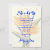 プライベートウェディング バード・オブ・パラダイスの花 パーティー 招待状 (正面)