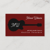 プライベートギター音楽レッスン 名刺 (正面)