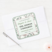 プライベートコレクションフローラ手細工キャンドル スクエアシール (封筒)