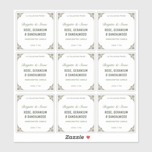 プライベートコレクション手作り透明キャンドル シール (シート)