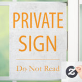 プライベートサイン読あり ウィンドウサイン (ホーム)