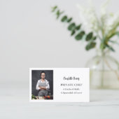 プライベートシェフフォトスローガンQRコード 名刺 (スタンド正面)