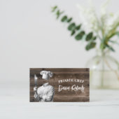 プライベートシェフプロフェッショナル木材の背景 名刺 (スタンド正面)