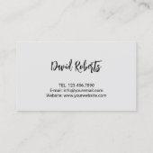 プライベートシェフプロフェッショナル火災タイポグラフィ 名刺 (裏面)