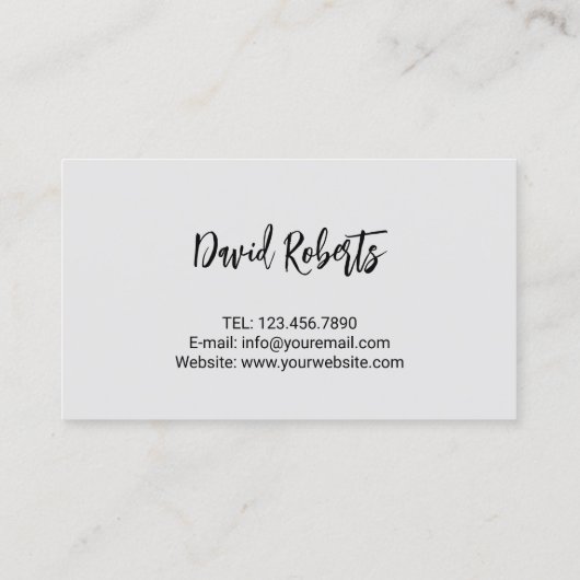 プライベートシェフプロフェッショナル火災タイポグラフィ 名刺 (裏面)