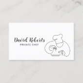 プライベートシェフミニマリストラインアートプロフェッショナル 名刺 (正面)