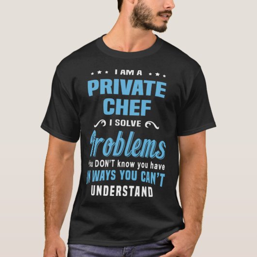 プライベートシェフ恐竜グおもしろいリル Tシャツ (正面)