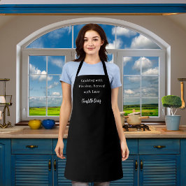 プライベートシェフ白黒スクリプトのスローガン エプロン