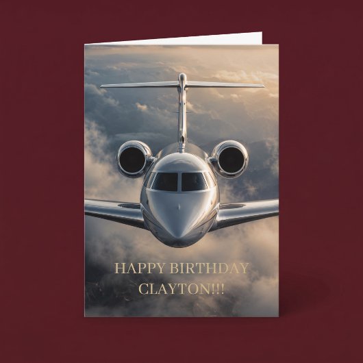 プライベートジェット機 誕生日 カード