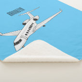 プライベートジェット漫画イラストレーション シェルパブランケット (3/4)