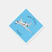プライベートジェット漫画イラストレーション スタンダードカクテルナプキン (角)