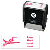 プライベートジェット漫画イラストレーション セルフインキングスタンプ (インサイチュ)