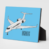 プライベートジェット漫画イラストレーション フォトプラーク (側面)