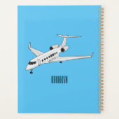 プライベートジェット漫画イラストレーション プランナー手帳 (裏面)