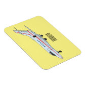 プライベートジェット漫画イラストレーション マグネット (右側)