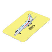 プライベートジェット漫画イラストレーション マグネット (左側)