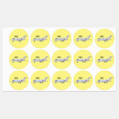 プライベートジェット漫画イラストレーション ラベル (シート)