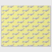 プライベートジェット漫画イラスト ラッピングペーパー (フラット)