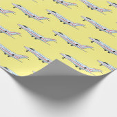 プライベートジェット漫画イラスト ラッピングペーパー (角)