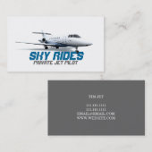 プライベートジェット飛行機パイロット販売名刺 名刺 (正面/裏面)