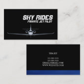プライベートジェット飛行機パイロット販売名刺 名刺 (正面/裏面)