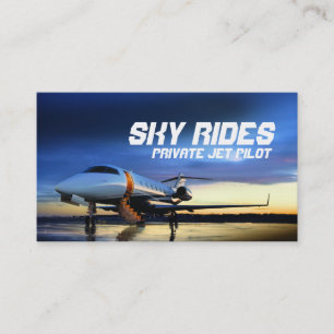 プライベートジェット飛行機パイロット販売名刺 名刺