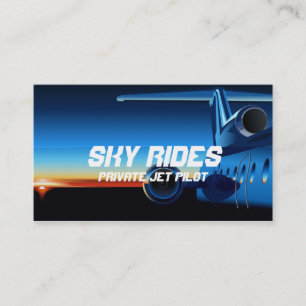 プライベートジェット飛行機パイロット販売名刺 名刺