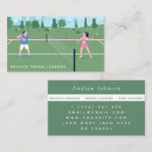 プライベートテニスコースモダンコートイラストレーション 名刺 (正面/裏面)
