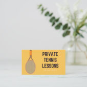 プライベートテニス子供へレッスン&大人コーチ 名刺 (スタンド正面)