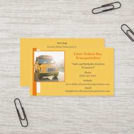 プライベートバスドライバイエロースクールバスビジネスカード 名刺