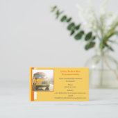 プライベートバスドライバイエロースクールバスビジネスカード 名刺 (スタンド正面)