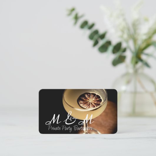 プライベートパーティーバーテンダーのためのあなたの特別なイベント 名刺 (スタンド正面)