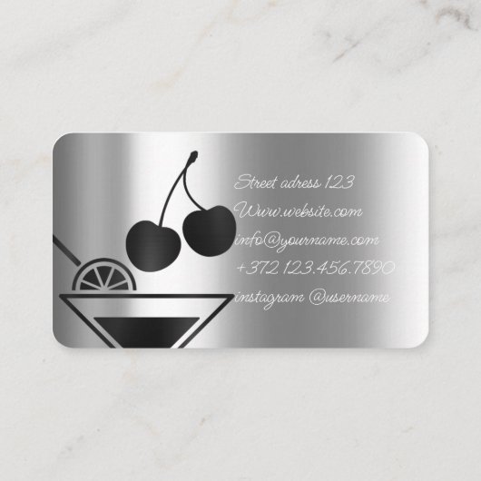 プライベートパーティーバーテンダーのためのあなたの特別なイベント 名刺 (裏面)