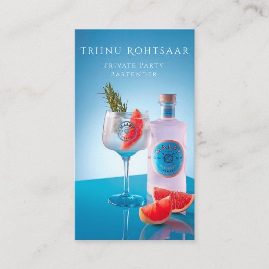 プライベートパーティーバーテンダーカクテル 名刺 (正面)