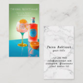 プライベートパーティーバーテンダーコクテイルビジネスカード 名刺 (正面/裏面)